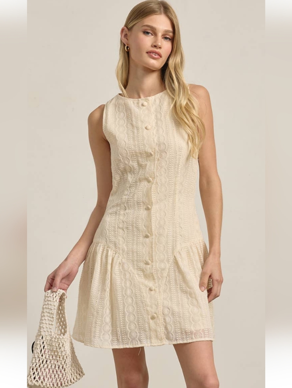Raisonnel Cream Mini Dress